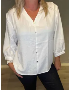 Skjorte med Kinakrave | Hvid | 25521 2