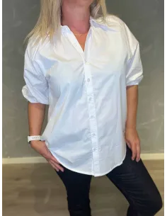 Skjorte | Kinakrave | Hvid | TIPPY Design