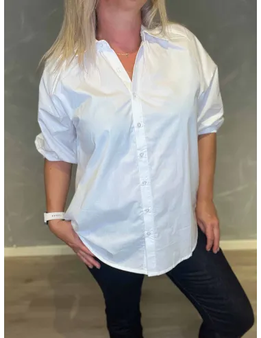 Skjorte | Kinakrave | Hvid | TIPPY Design