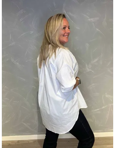 Skjorte | Kinakrave | Hvid | TIPPY Design