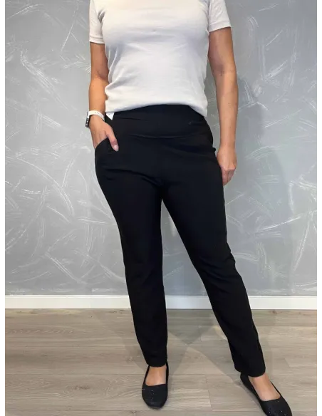 "Sort klassisk stræk buks til kvinder - TIPPY Italian Select"