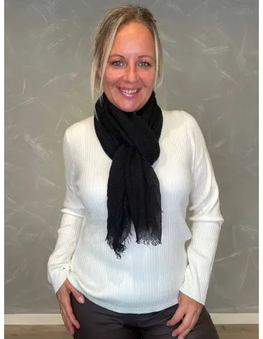 Nærbillede af let kvalitet på tørklæde – TIPPY