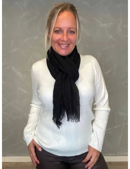 Nærbillede af let kvalitet på tørklæde – TIPPY