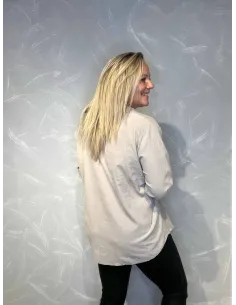 "Sand babyfløjl skjorte til kvinder - TIPPY Collection" 2