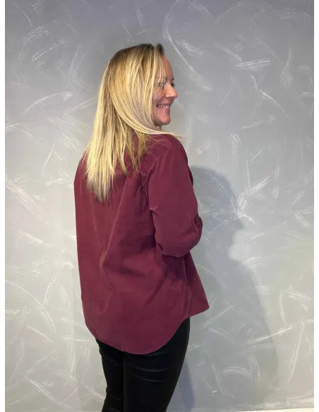 "Bagside af babyfløjl skjorte til kvinder - TIPPY"