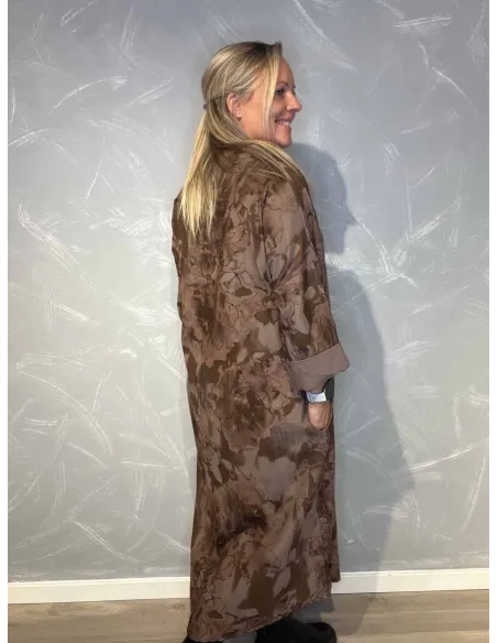 "Bagside af lang fløjlskjole til kvinder - TIPPY"