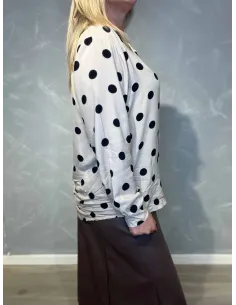 "Beige skjorte med dotter til kvinder - TIPPY Collection" 2