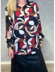 "Skjorte med abstrakt mønster til kvinder - TIPPY Collection" 2