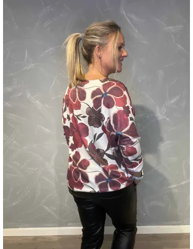 "Bagside af blomsterbluse til kvinder - TIPPY"