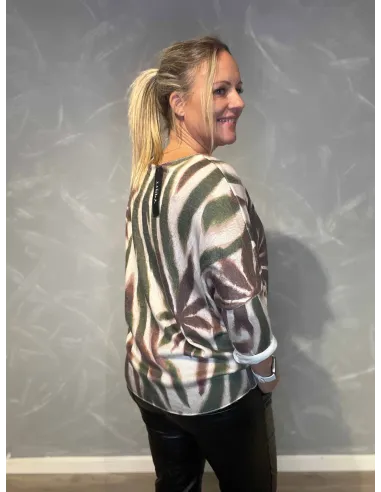 "Bagside af stribet bluse til kvinder - TIPPY"