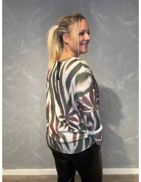 "Bagside af stribet bluse til kvinder - TIPPY"