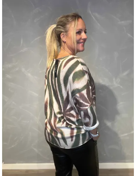 "Bagside af stribet bluse til kvinder - TIPPY"