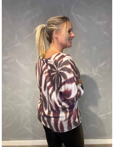 "Bagside af stribet bluse til kvinder - TIPPY"