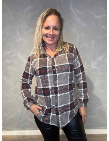 "Beige ternet skjorte til kvinder - TIPPY Collection"
