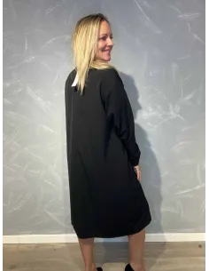 "Sort klassisk kjole med lange ærmer til kvinder - TIPPY Collection" 2