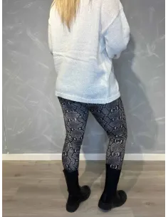 "Brun slange leggings til kvinder - TIPPY Design" 2