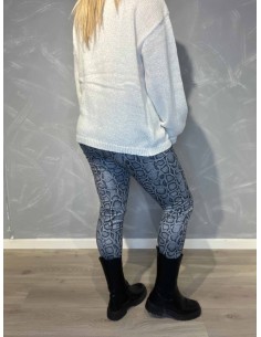 "Grå slange leggings til kvinder - TIPPY Design" 2