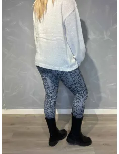 "Grå slange leggings til kvinder - TIPPY Design" 2