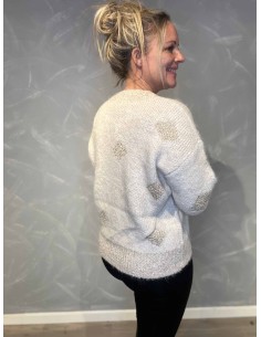 "Beige strik med gulddetaljer til kvinder - TIPPY Design" 2