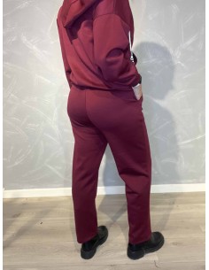 Bordeaux casual vige bukser til kvinder med snøre – TIPPY Collection TIPPY 2