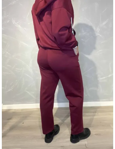 Bagside af bordeaux casual bukser – TIPPY