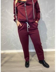 Bordeaux casual vige bukser til kvinder med snøre – TIPPY Collection TIPPY