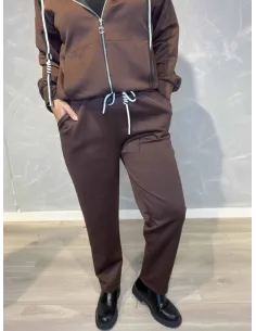 brune casual vige bukser til kvinder – TIPPY Collection