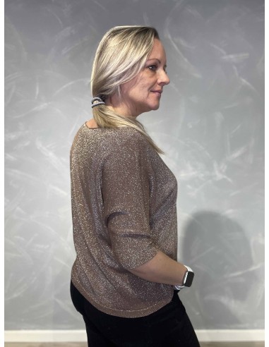 bagside af brun glimmer bluse – TIPPY Collection