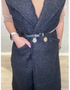 Sort teddy vest blød kvalitet til kvinder – TIPPY Collection 2