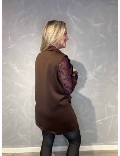 35881 LANG VEST KLASSISK BRUN 2
