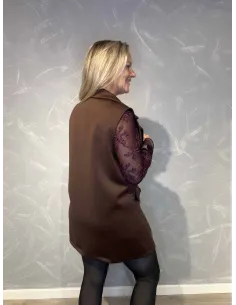 35881 LANG VEST KLASSISK BRUN 2