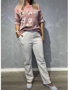 “Milk velour fløjl bukser til kvinder – TIPPY Collection