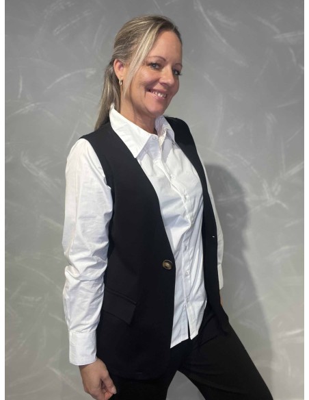 Vest med pyntelommer | Sort | TIPPY