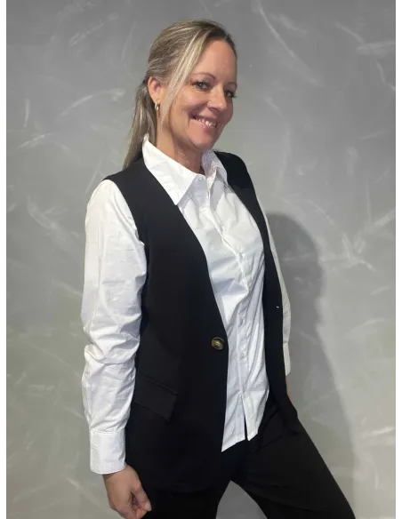 Vest med pyntelommer | Sort | TIPPY