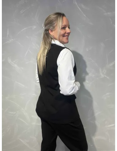 Bagside af sort vest til kvinder – TIPPY