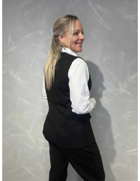 Bagside af sort vest til kvinder – TIPPY