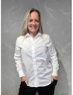 Hvid klassisk bomuldsskjorte til kvinder – Design by TIPPY