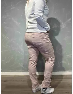 Rosa slim fit jeans til kvinder – Karostar 2