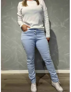 Lyseblå slim fit jeans til kvinder – Karostar