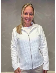 Milk quiltet jakke med lynlås til kvinder – Design by Tippy