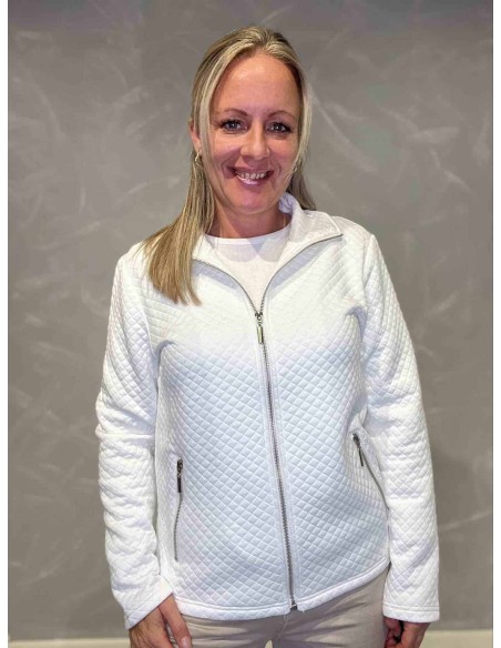 Milk quiltet jakke med lynlås til kvinder – Design by Tippy