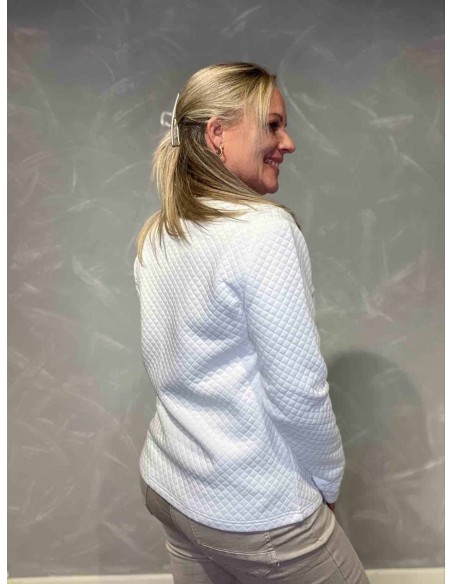 Bagside af milk quiltet jakke til kvinder – TIPPY