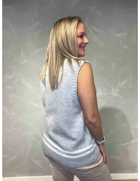 Bagside af grå slipover til kvinder – TIPPY