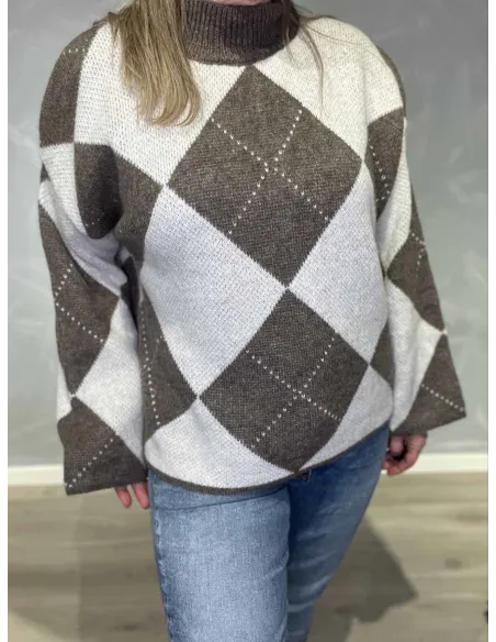 Nærbillede af strikstruktur og tern – TIPPY