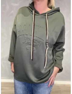 Grøn hoodie med Brooklyn print til kvinder – Tippy Collection 2