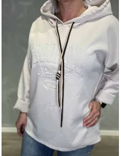 Sand BROOKLYN hoodie med print til kvinder – Tippy Collection 2