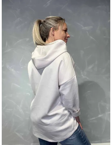 Bagside af sand hoodie til kvinder – TIPPY