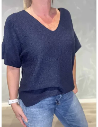 Nærbillede af let struktur på sommer strik – TIPPY