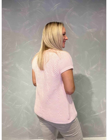 Bagside af strikvest med knapper til kvinder TIPPY