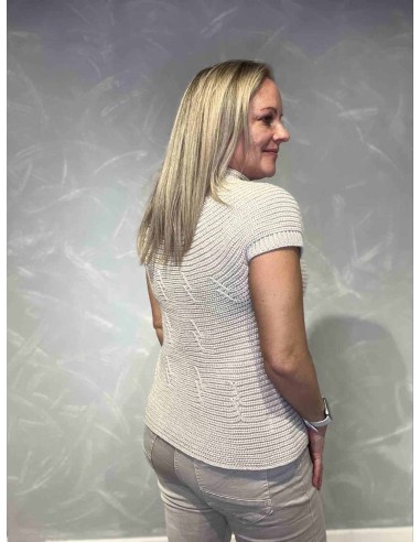 Bagside af strikvest med knapper til kvinder – TIPPY